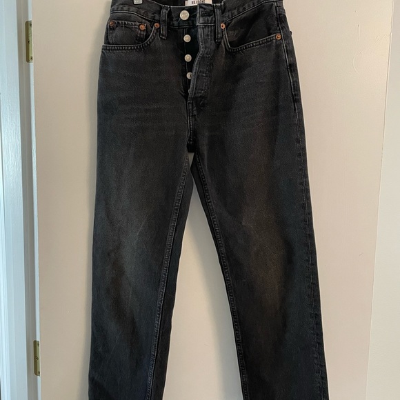 Re/Done High Waist Stovepipe Jeans - Picture 3 of 7